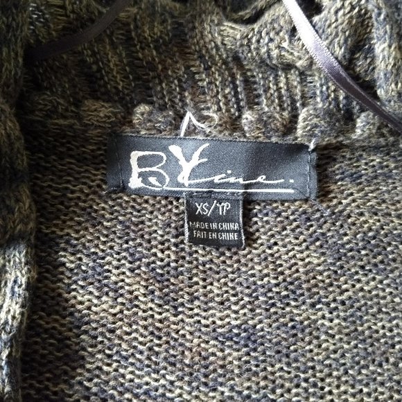 vintage Y2K 00s Line knit open waterfall cardigan - Picture 5 of 12